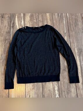 Loft long sleeve striped top